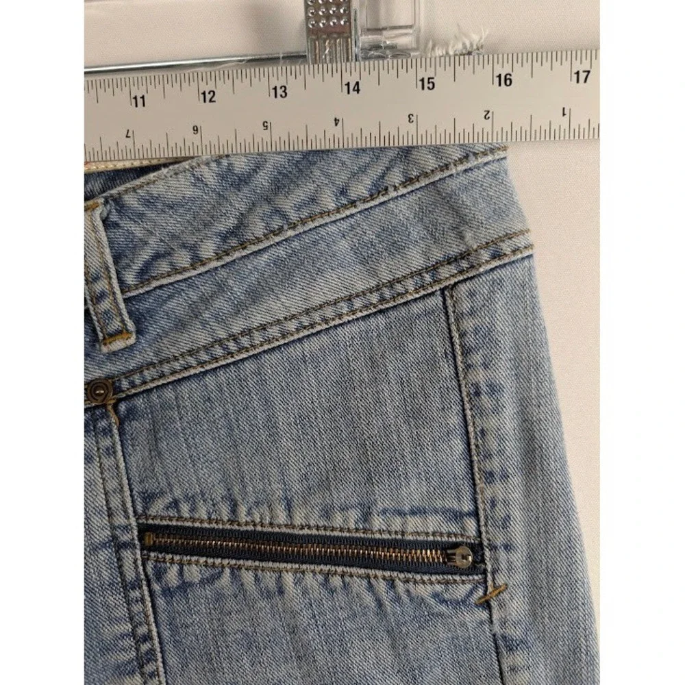 Akademiks Flare Jeans Mens 30 Light Wash Low Rise Embroidered Y2K 2000s
